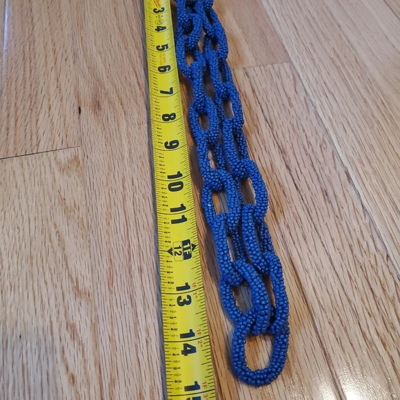 Blue Beaded Link Necklace - Picture 4 of 5